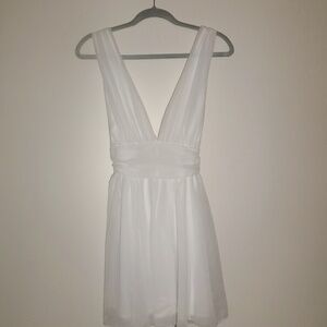 White graduation mini dress